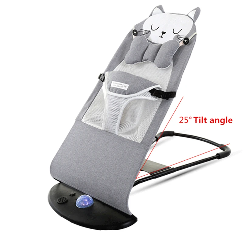 Mecedora para bebé reclinable con juguetes y música para dormir - imagen 5