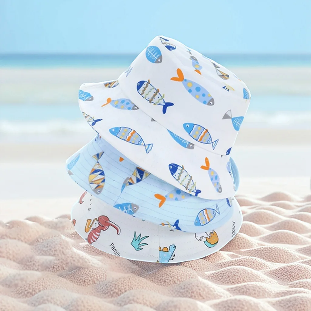 Sombrero pescador bebé de algodón transpirable estampado animal - imagen 3
