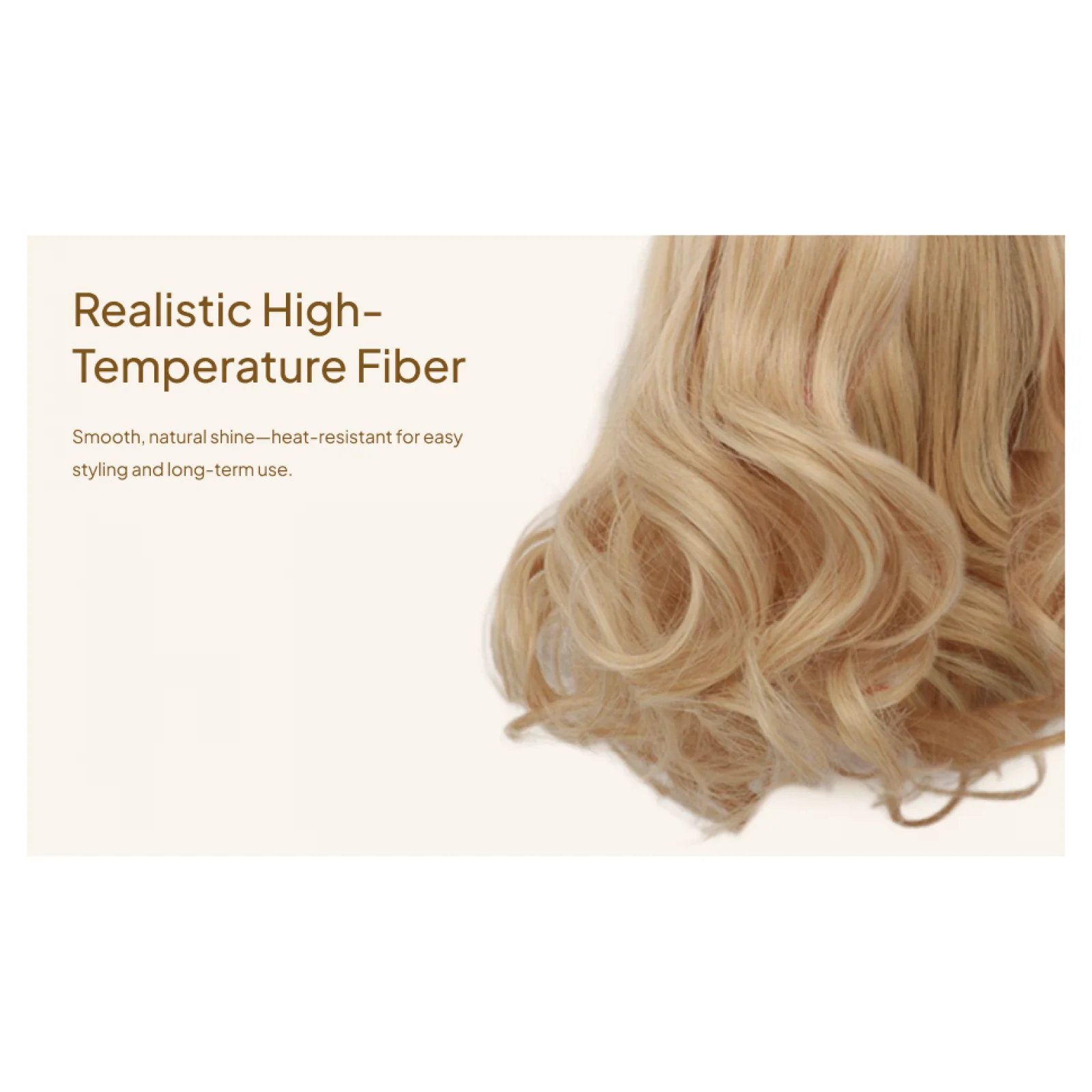 Peluca para muñeca BJD de pelo largo térmico resistente al calor - imagen 2