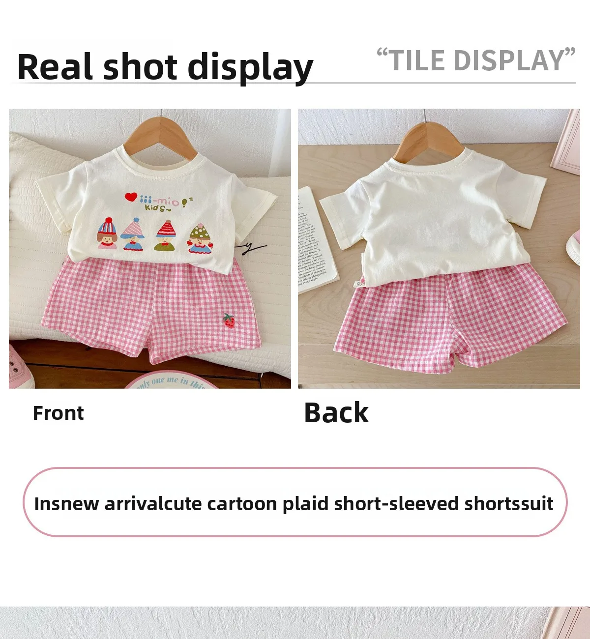 Conjunto bebé niña verano de dos piezas estampado con pantalón corto - imagen 4