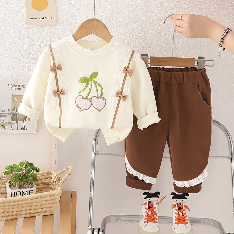 Pantalones con cintura elástica para niña