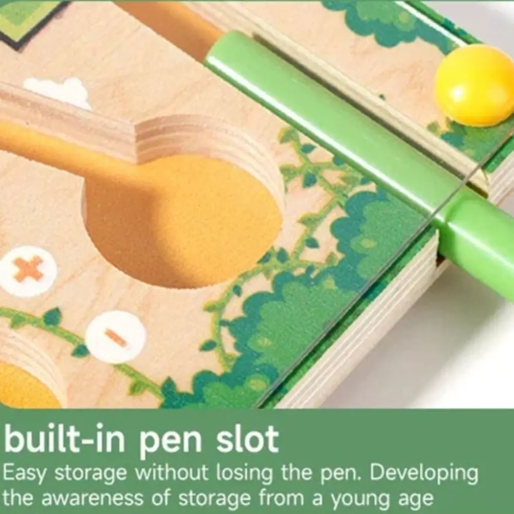 Juego Montessori de madera para concentración con piezas magnéticas - imagen 2