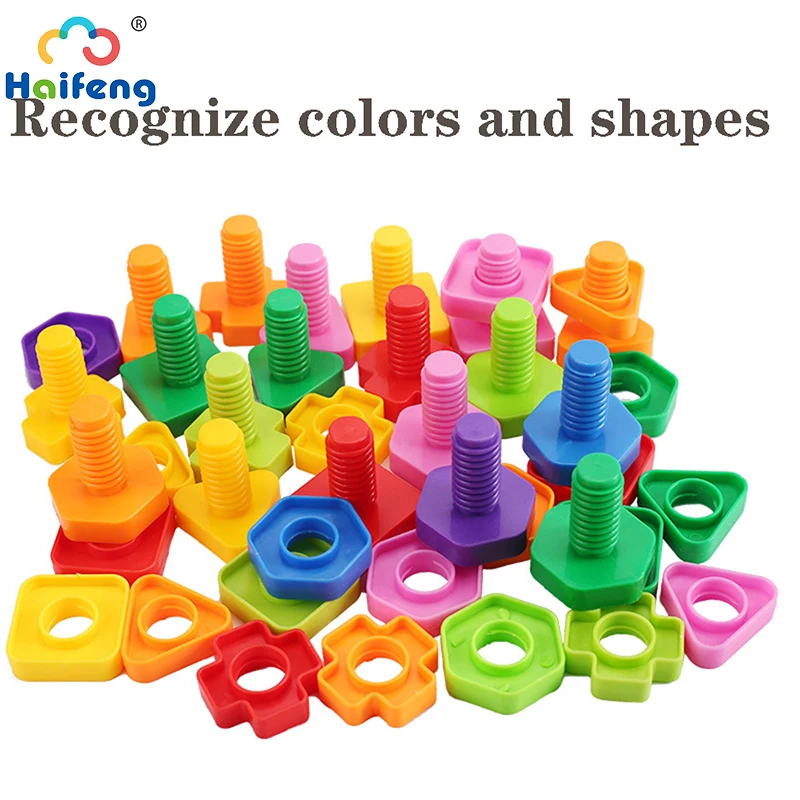 Bloques tornillo educativos juego construcción para niños