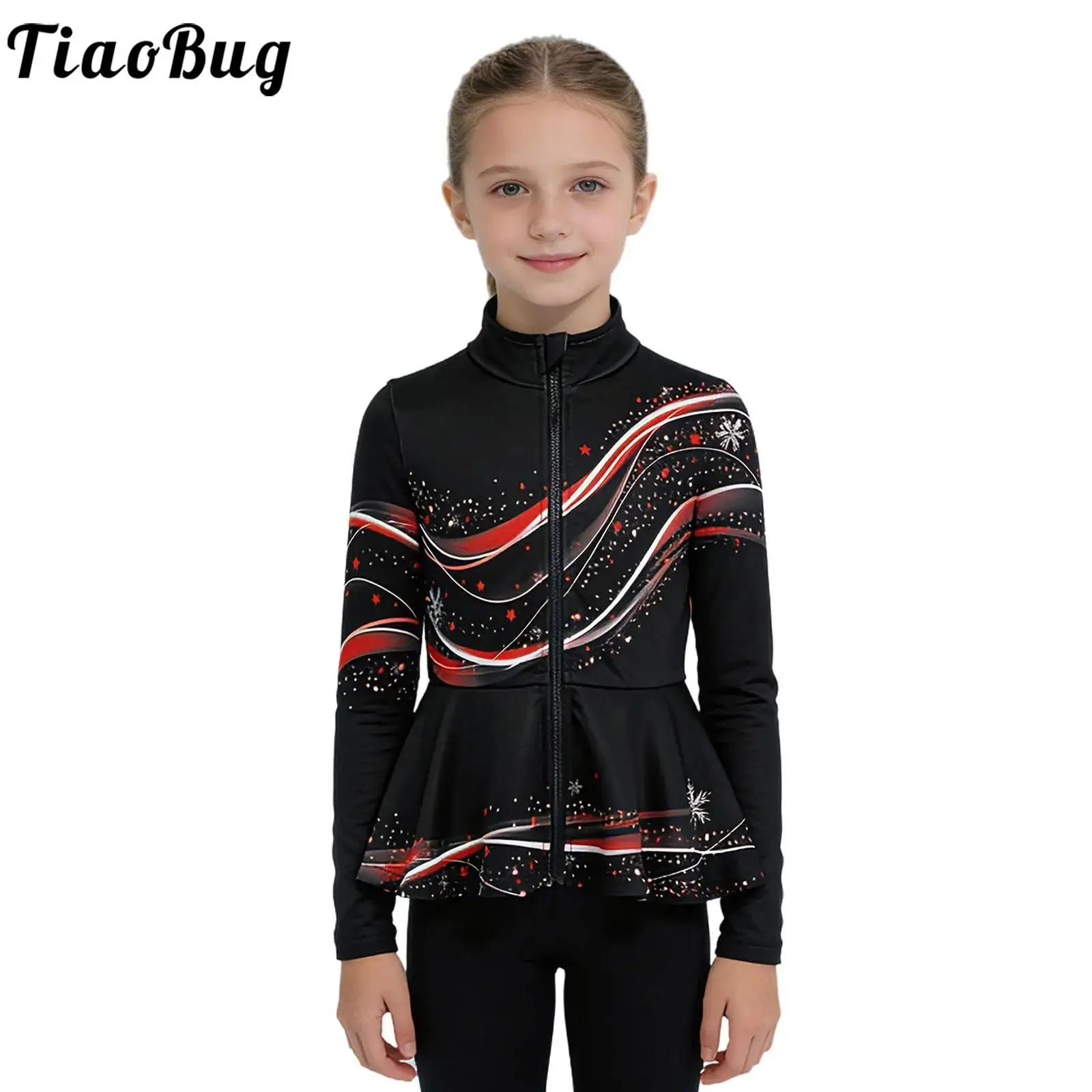 Chaqueta patinaje sobre hielo para niñas con sudadera estampada - imagen 3
