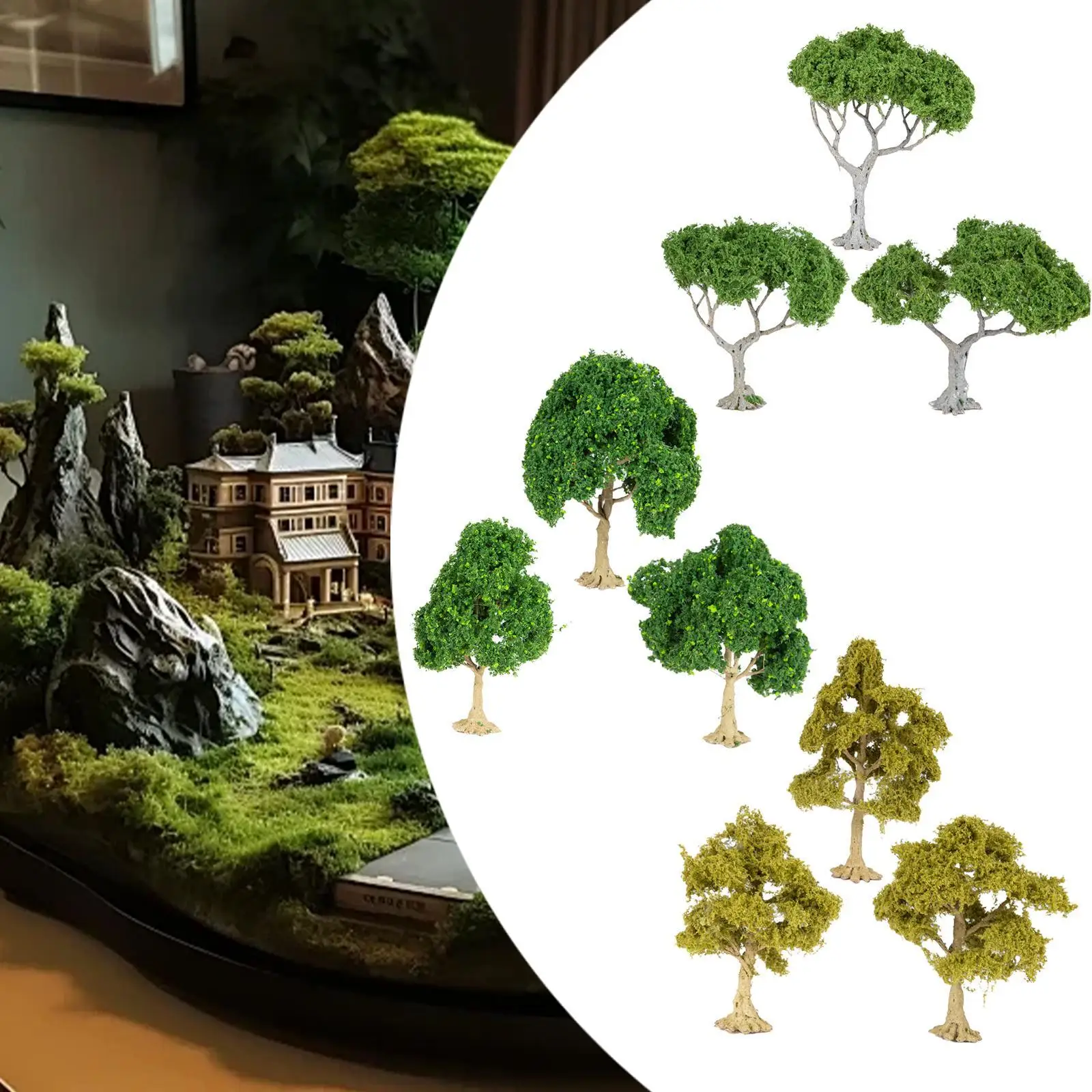 Árboles miniatura para maqueta y manualidades DIY de paisaje