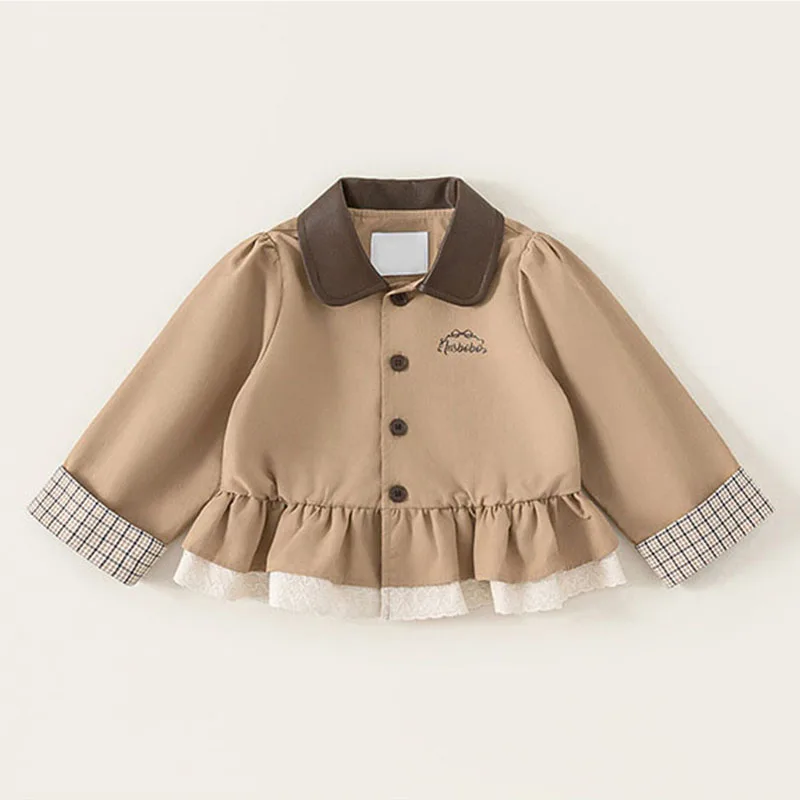 Conjunto niña con cuello polipiel a cuadros camiseta y pantalón campana - imagen 5