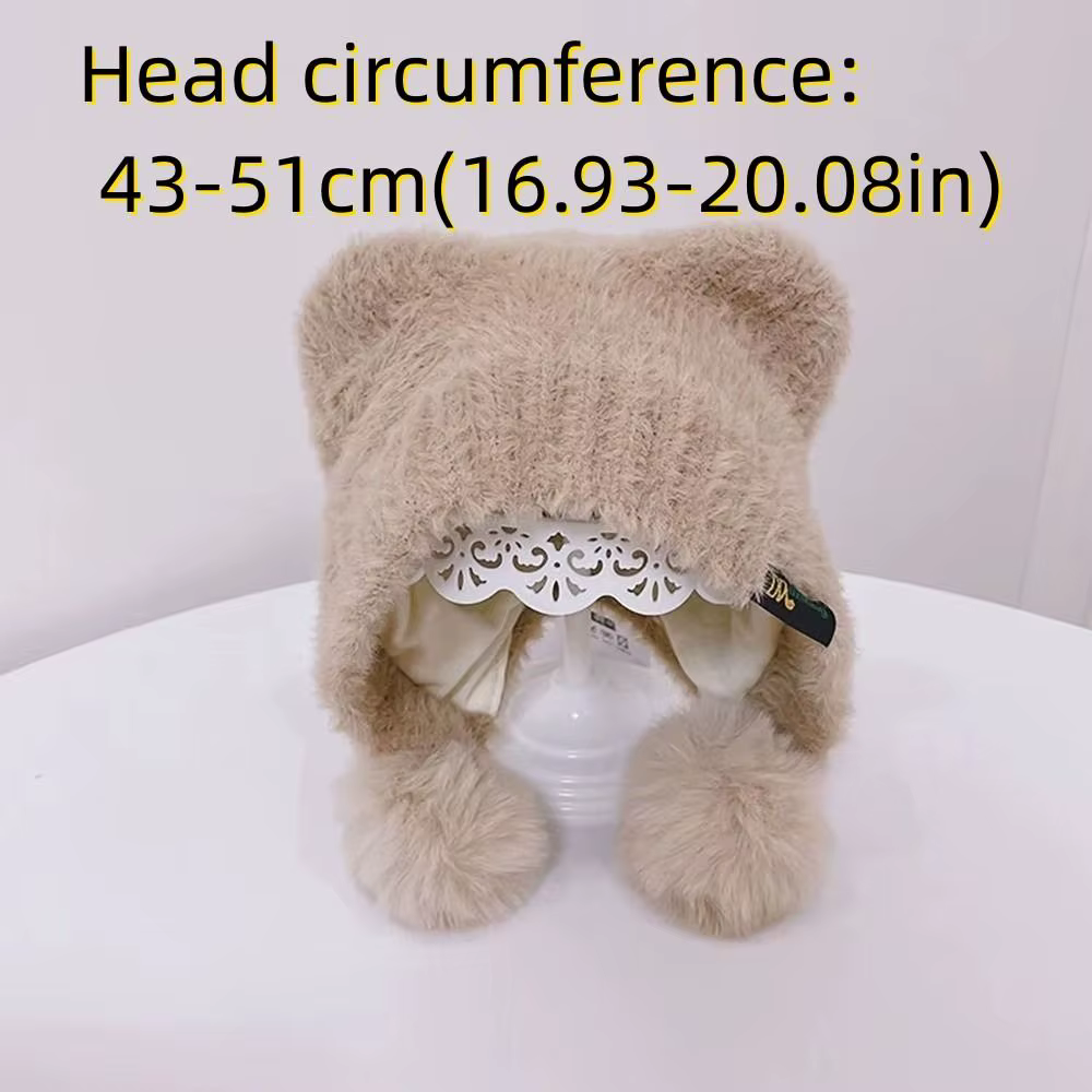 Gorro con orejeras térmico a prueba de viento tejido cálido - imagen 4