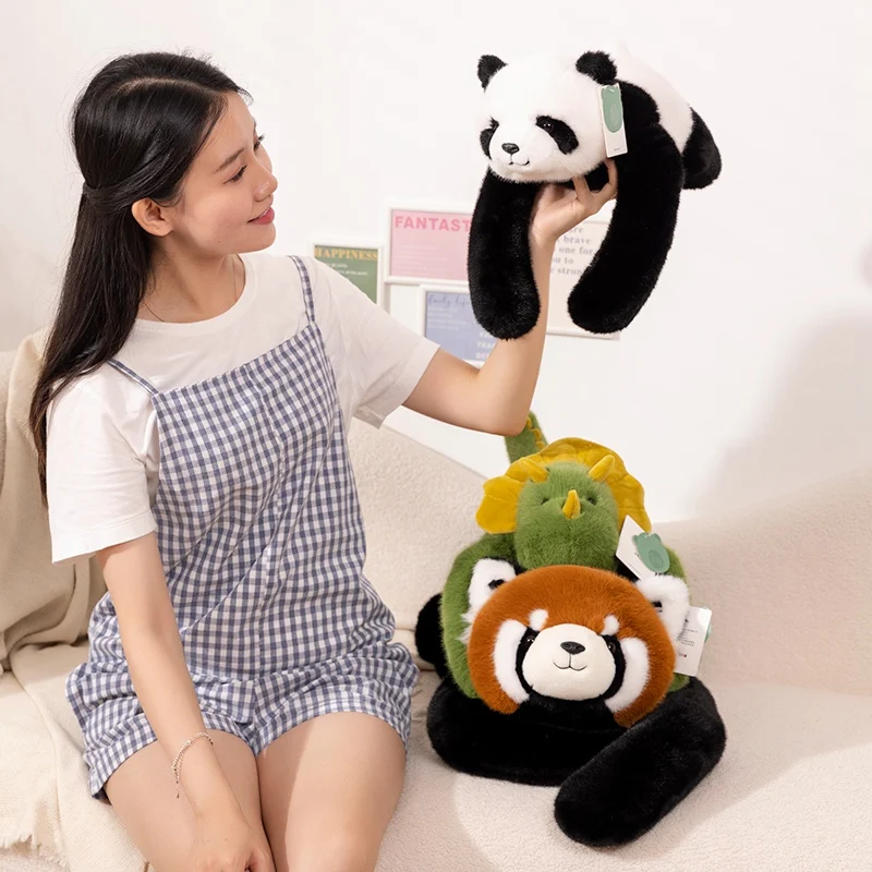 Peluche de brazos largos animales: panda, dinosaurio, mapache - imagen 3