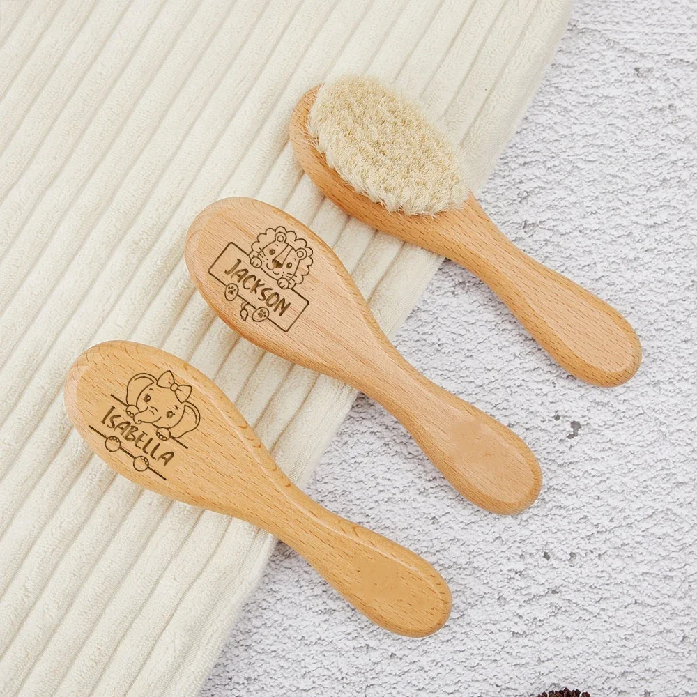 Cepillo de pelo bebé personalizado con nombre – Regalo ideal