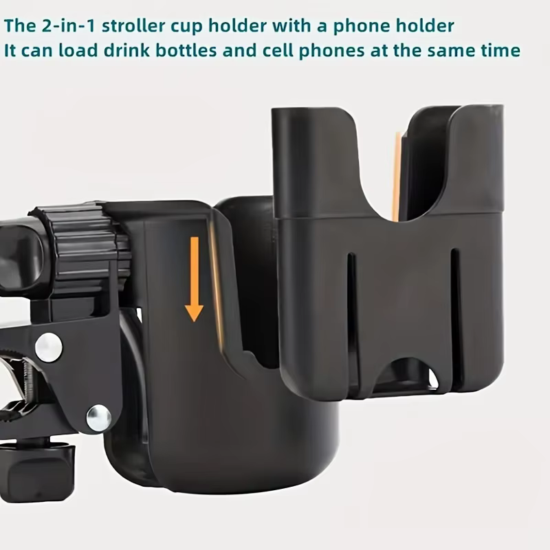 Portavasos para cochecito de bebé con soporte móvil universal - imagen 3