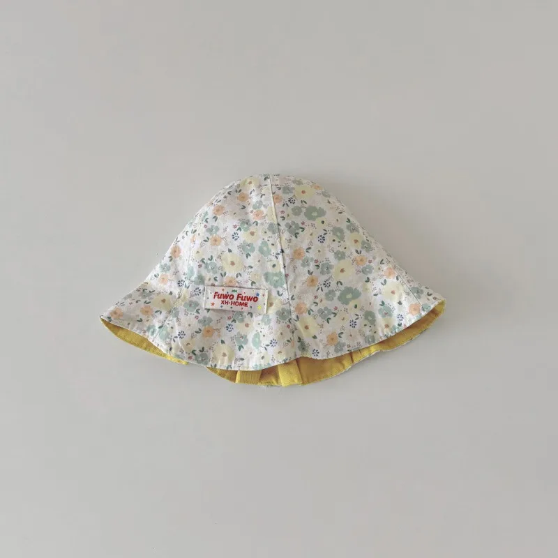 Gorro reversible con protección solar para bebé – Estampado floral - imagen 5