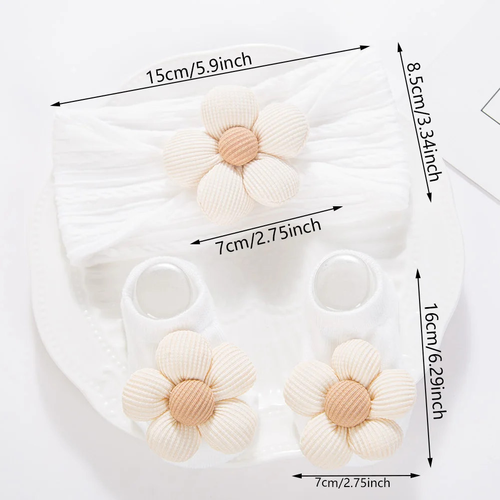Diademas flores para bebé recién nacido – Diseño acanalado cute - imagen 5