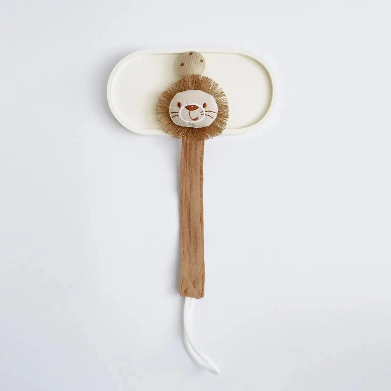 Cadena de chupete para bebé – Algodón ecológico con animalitos