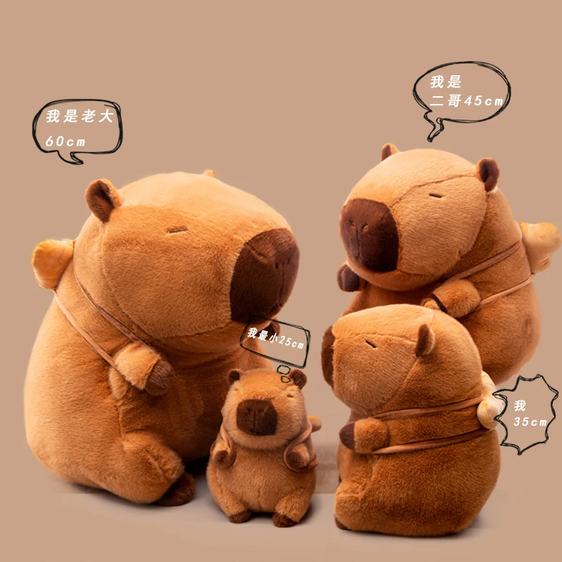 Peluche capibara con formas de merienda suave para jugar - imagen 4
