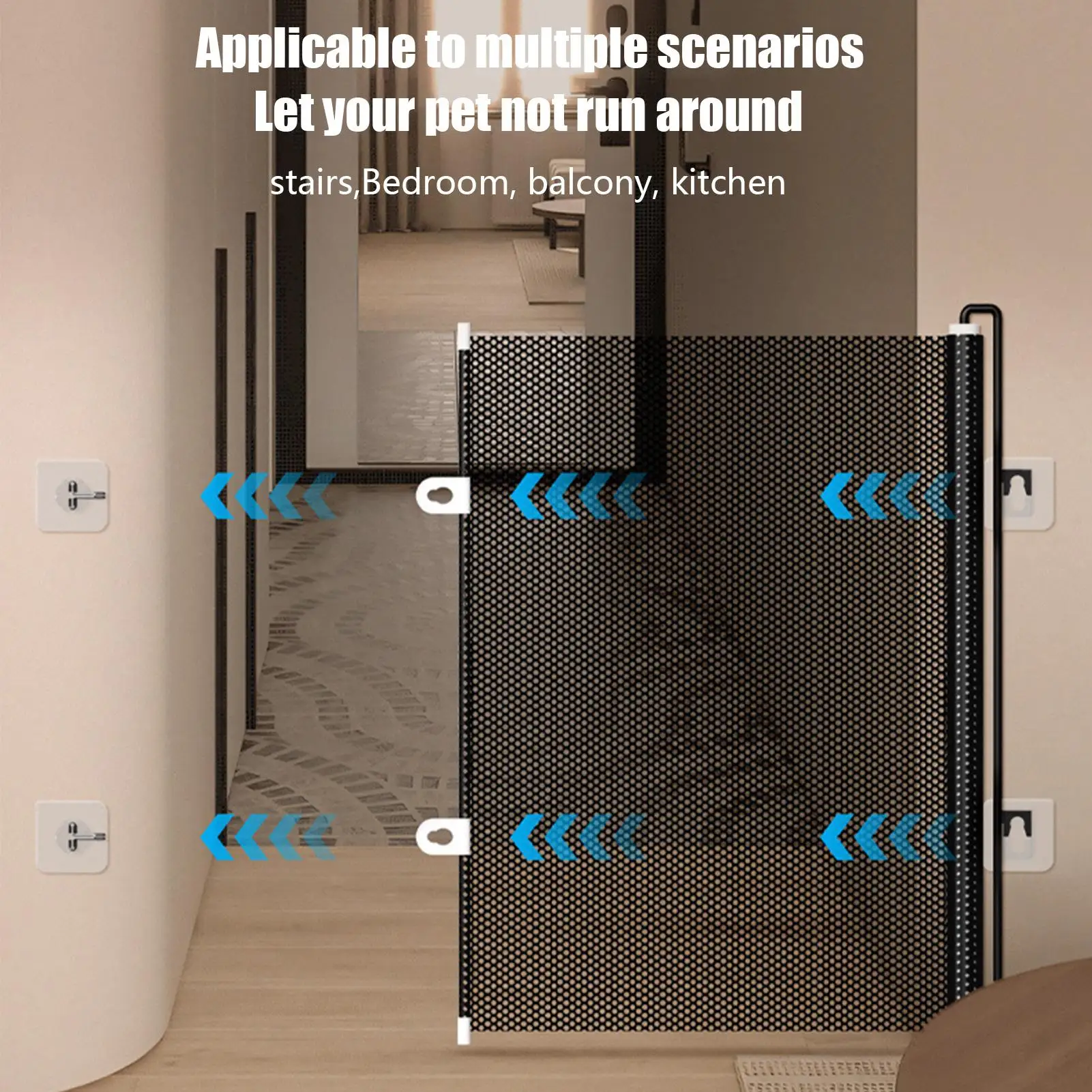 Puerta retráctil plegable para ahorrar espacio