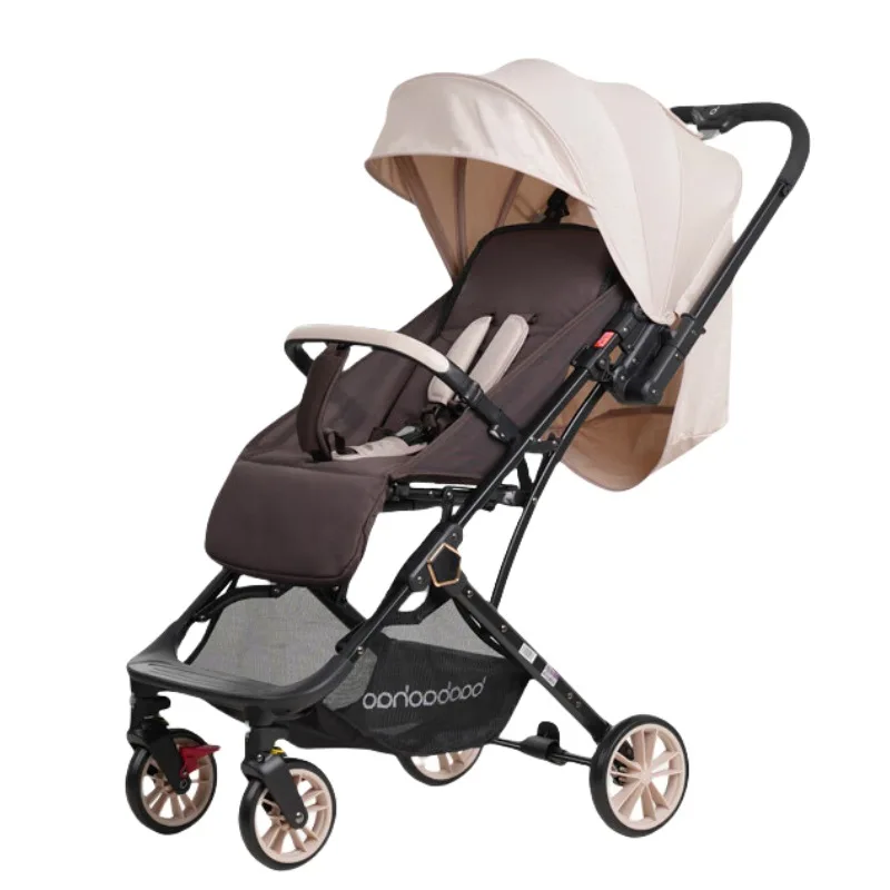 Cochecito de bebé convertible paseo con silla reclinable y plegable