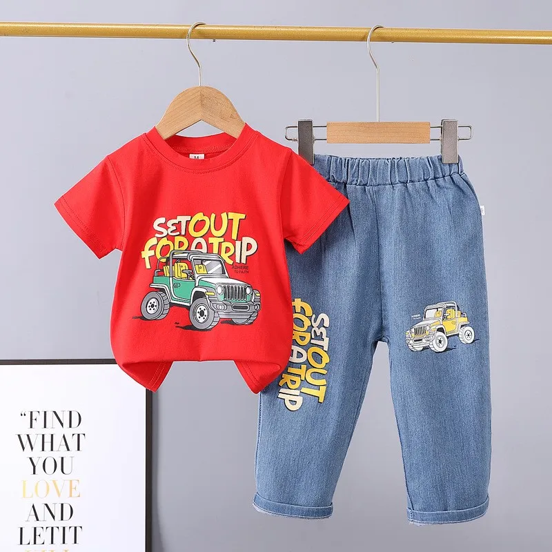 Conjunto verano bebé de algodón: camiseta y pantalón - imagen 4