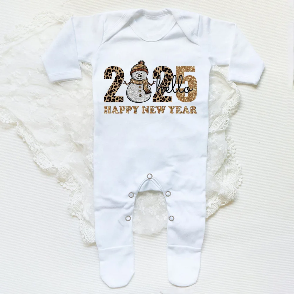 Hello 2025 traje de dormir estampado bebé recién nacido - imagen 4