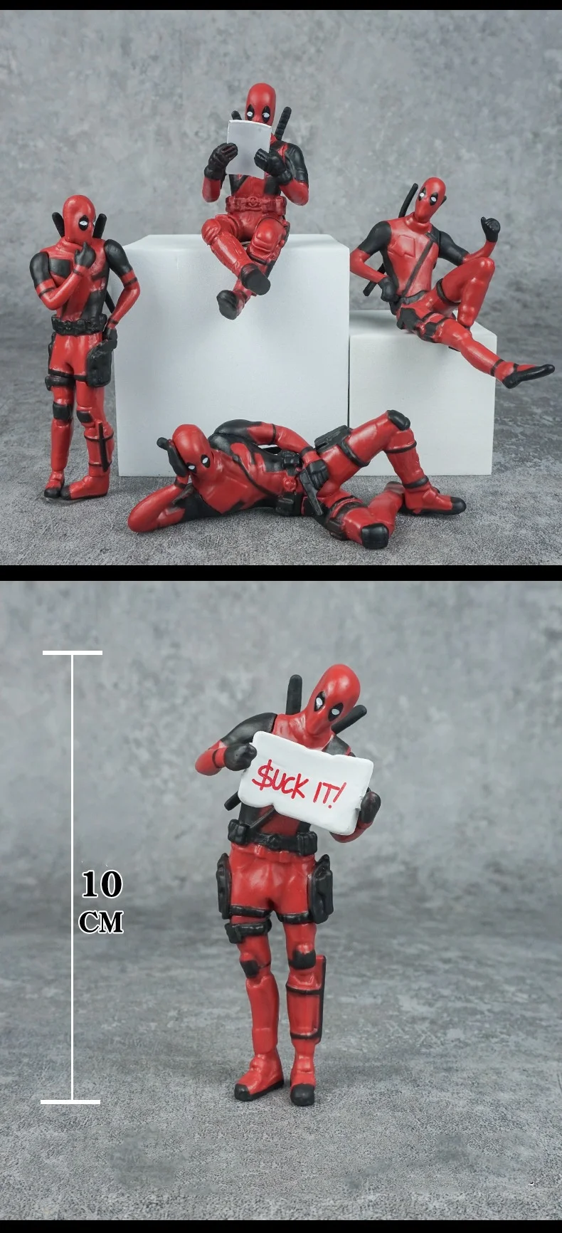Set de 6 figuras Deadpool de tamaño mini
