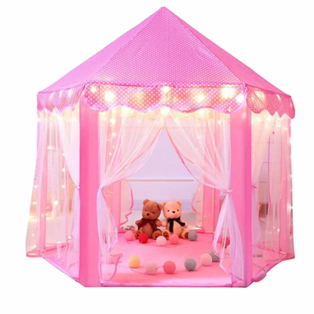 Tienda de juegos grande para niños con diseño de castillo princesa