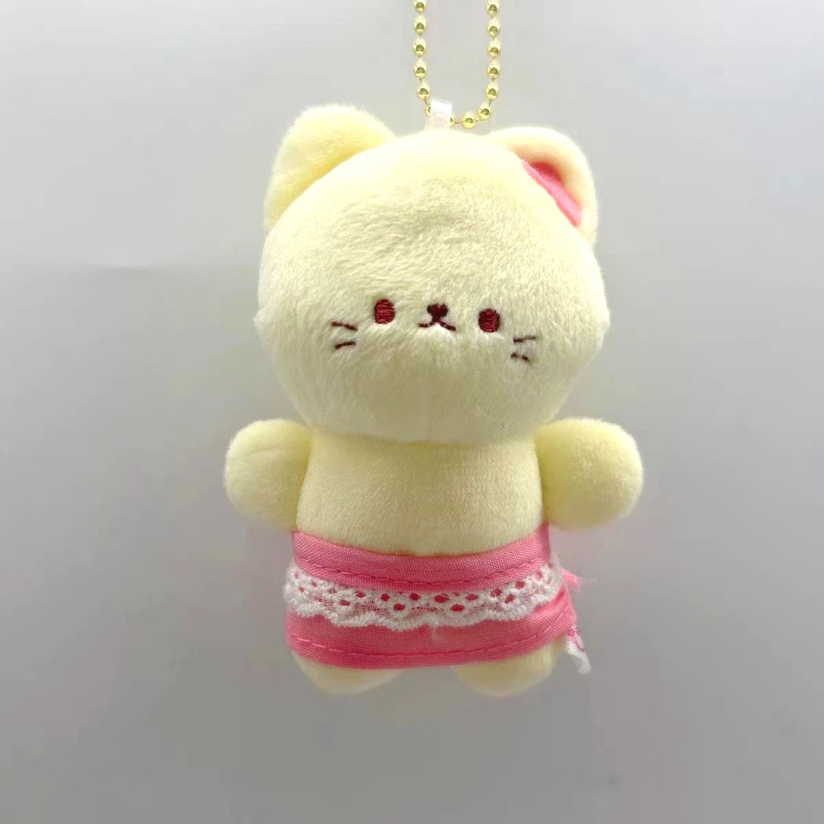 Peluche Neko Chaya con forma de dulce japonés tricolor colgante - imagen 4