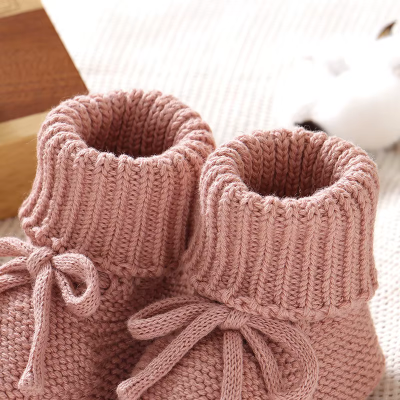 Botines tejidos con suela suave para primeros pasos del bebé - imagen 4