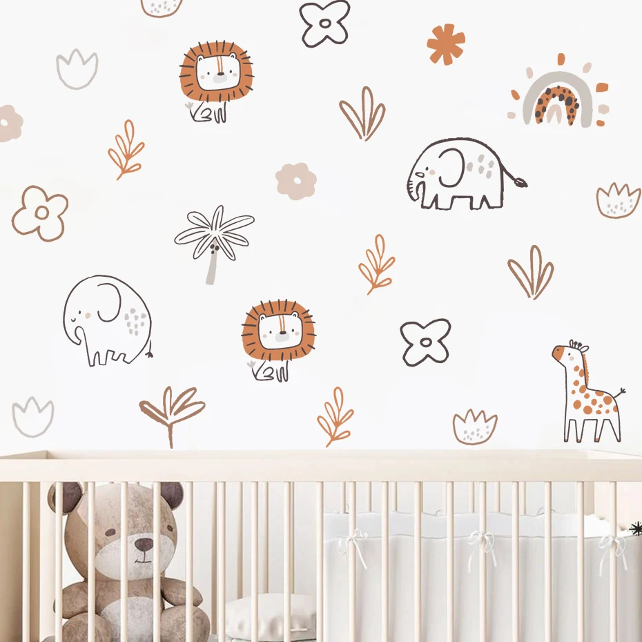 Conjunto completo de pegatinas de animales