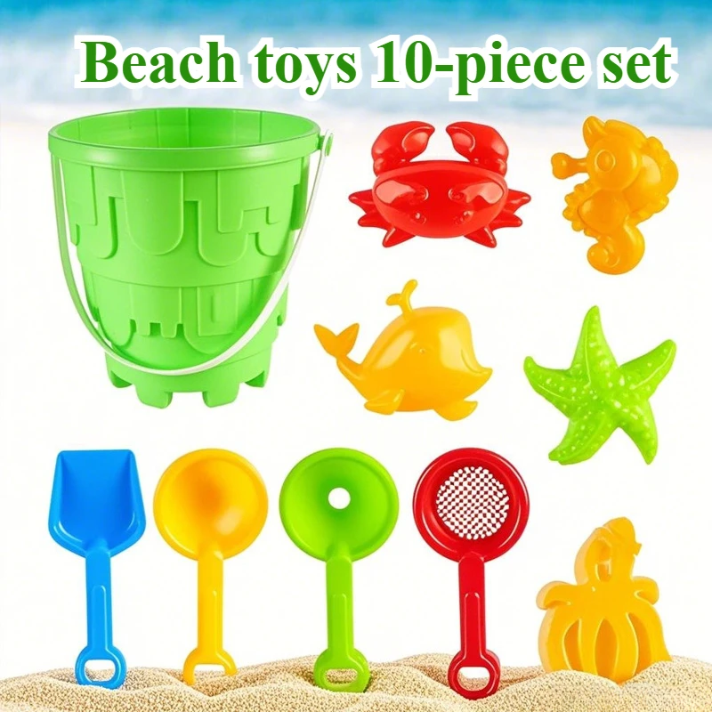 Juguete de arena para playa: juego de cubo y palas sensorial - imagen 4