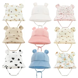 Sombrero de muselina para bebé – Gorro de verano de algodón para niño y niña