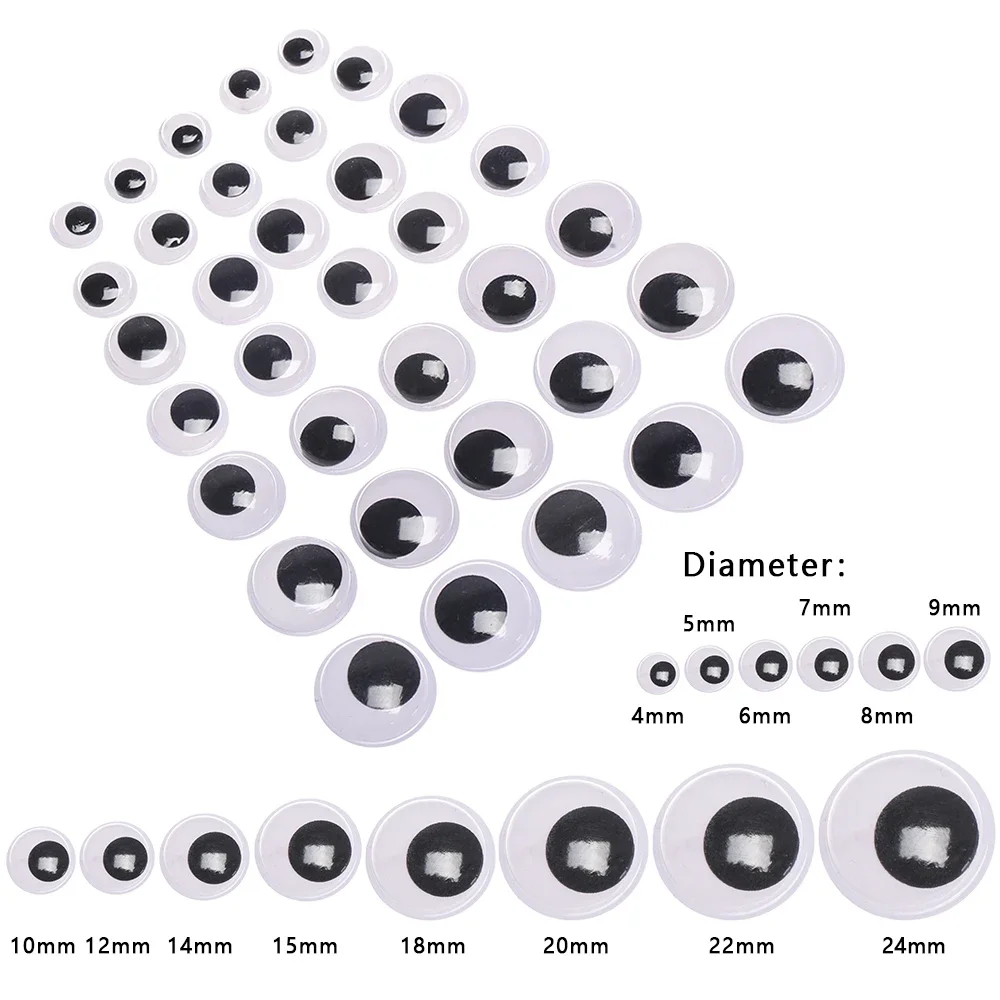 Ojos de dinosaurio para títeres y muñecas – Pack 100 uds sin adhesivo - imagen 5