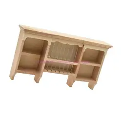 Cocina de juguete en miniatura con mueble de pared para muñecas