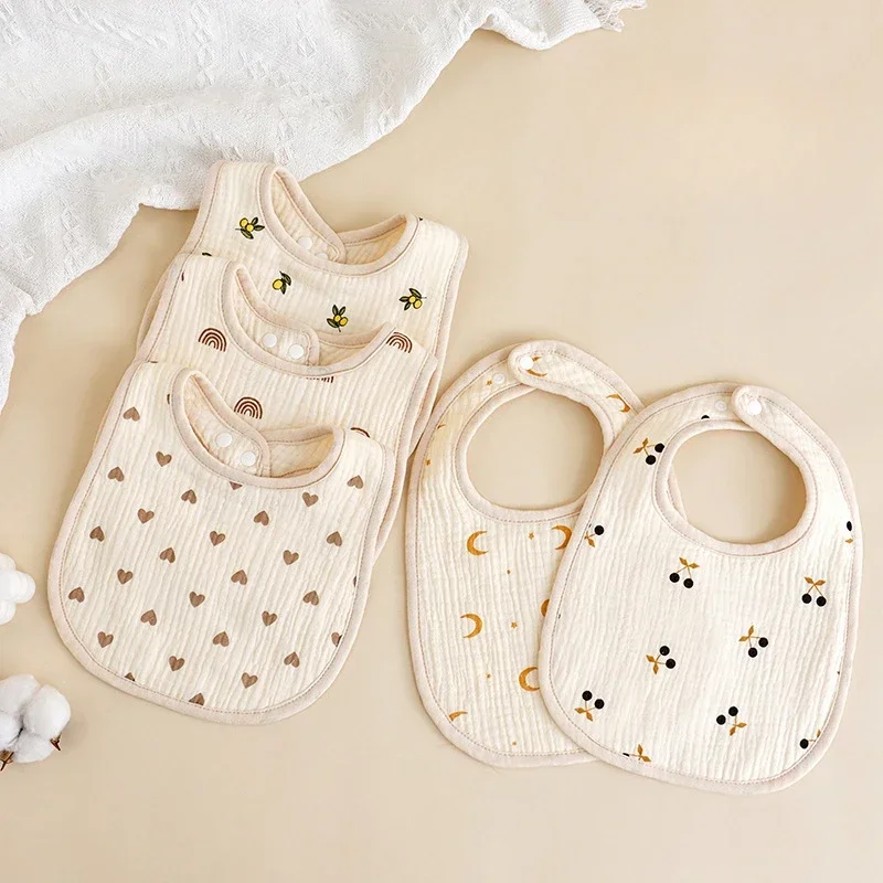 Babero de algodón con estampado infantil