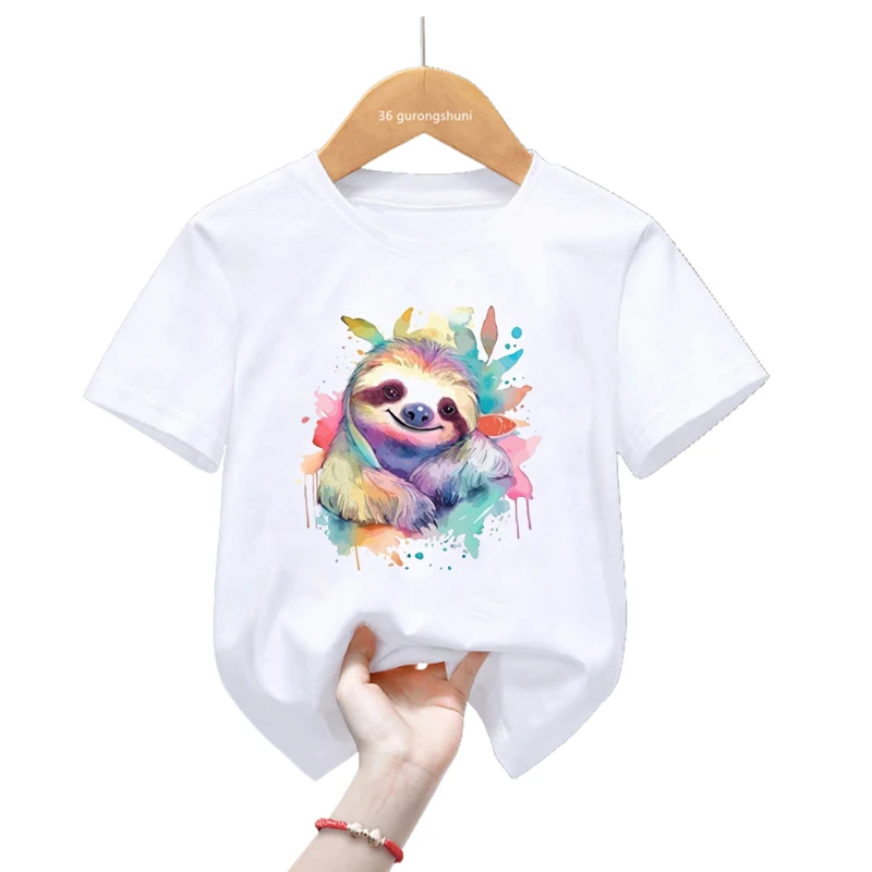 Camiseta infantil verano con sloths y helado – Estilo kawaii - imagen 5