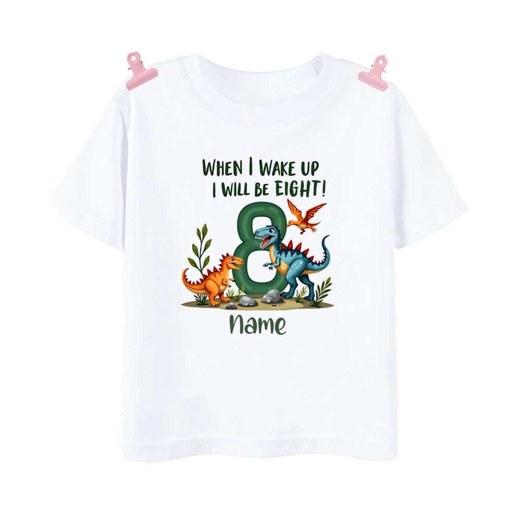 Camiseta dinosaurio personalizada para cumpleaños infantil - imagen 5