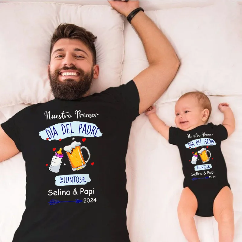 Conjunto a juego personalizado Día del Padre – Camiseta papá y bebé - imagen 4