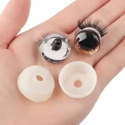 Ojos de seguridad 3D con pestañas para amigurumi
