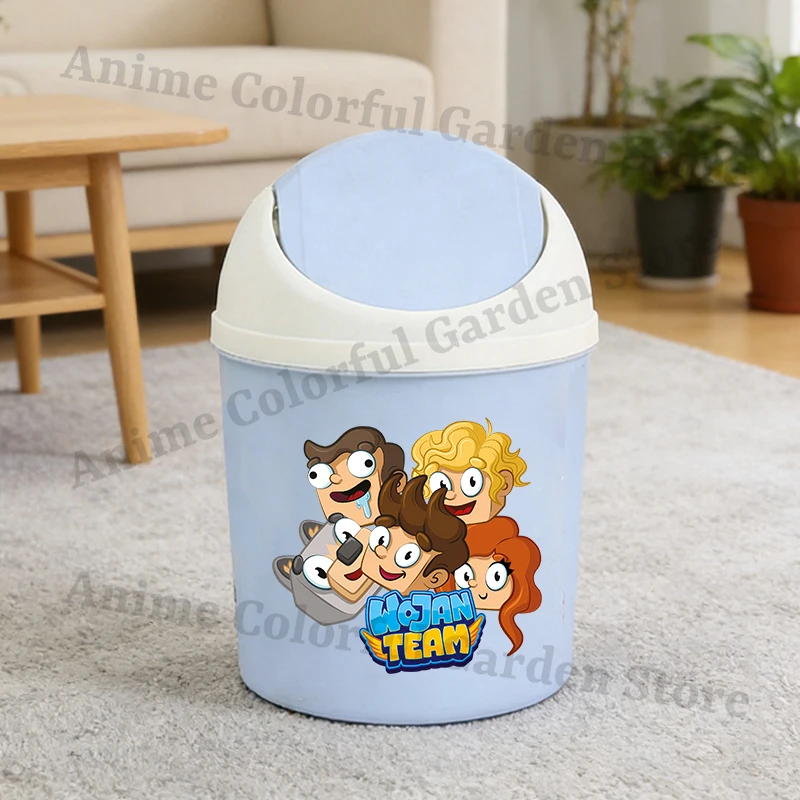 Wojan Team cubo de escritorio para basura pequeño con dibujos animados - imagen 4