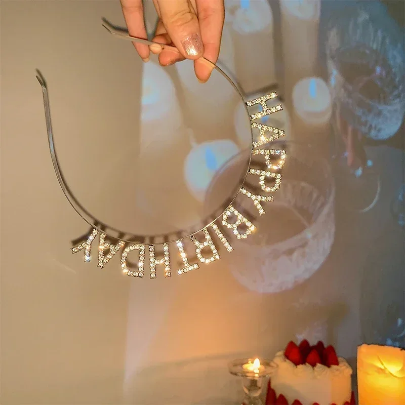 Diadema para el pelo corona de pedrería cristal cumpleaños fiesta - imagen 2
