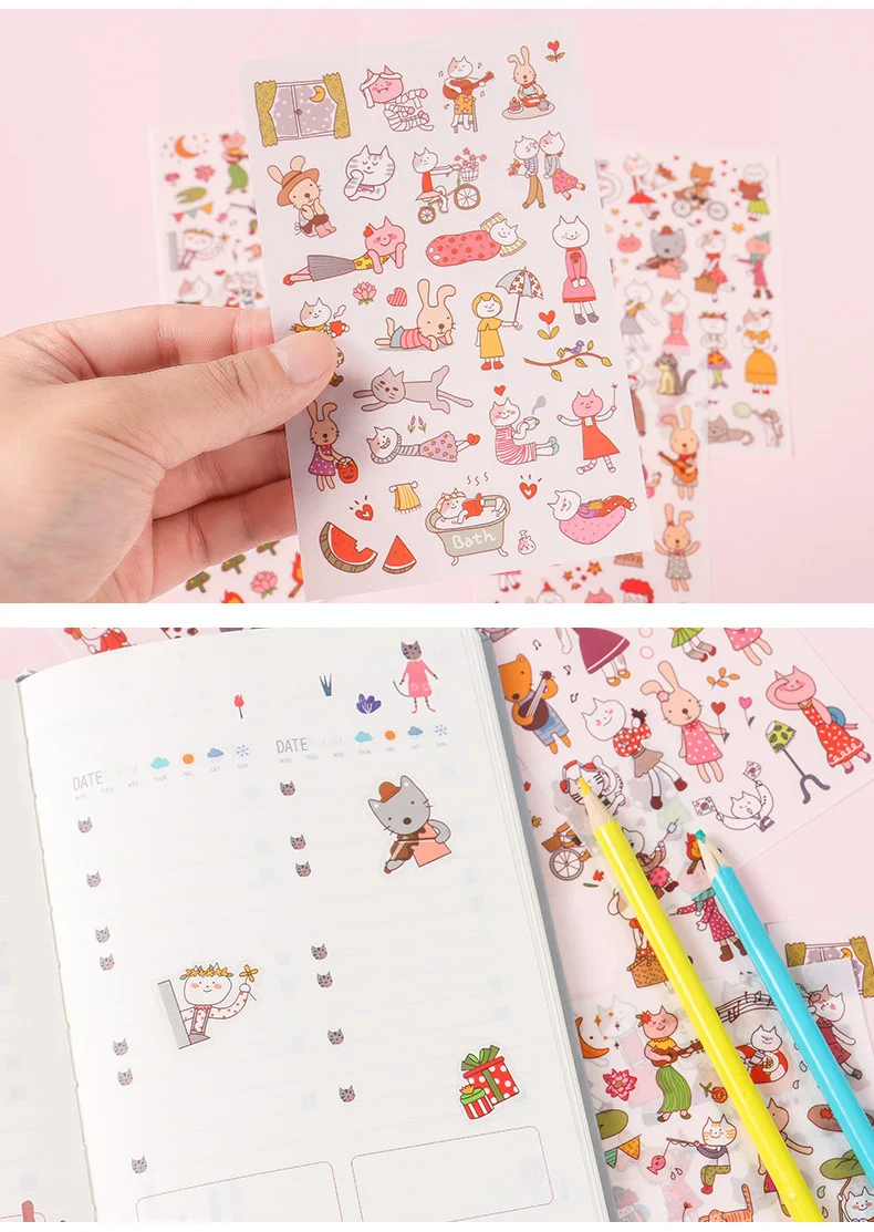 Pegatinas creativas para álbum de recortes DIY