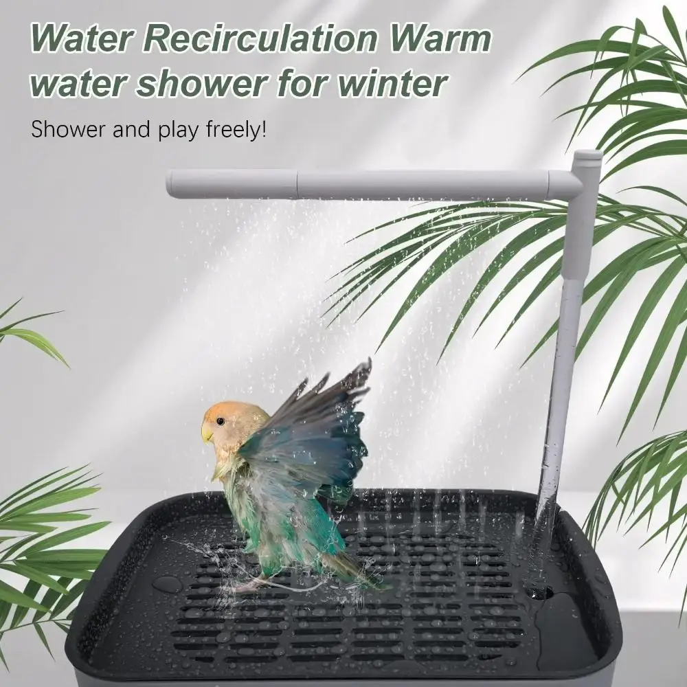 Baño automático para pájaros eléctrico silencioso con lluvia y agua - imagen 5