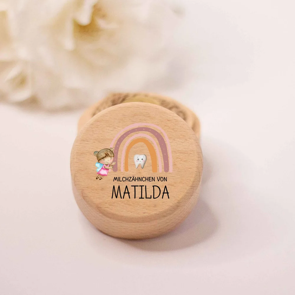 Soporte de madera para diente de leche