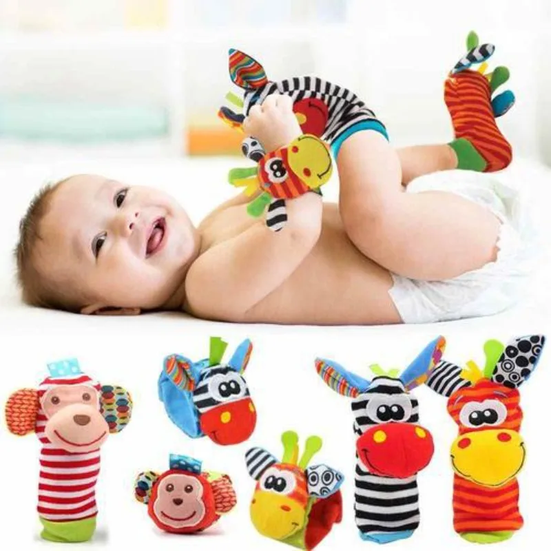 Calcetines con sonajero de animales para bebé, correa muñeca - imagen 5