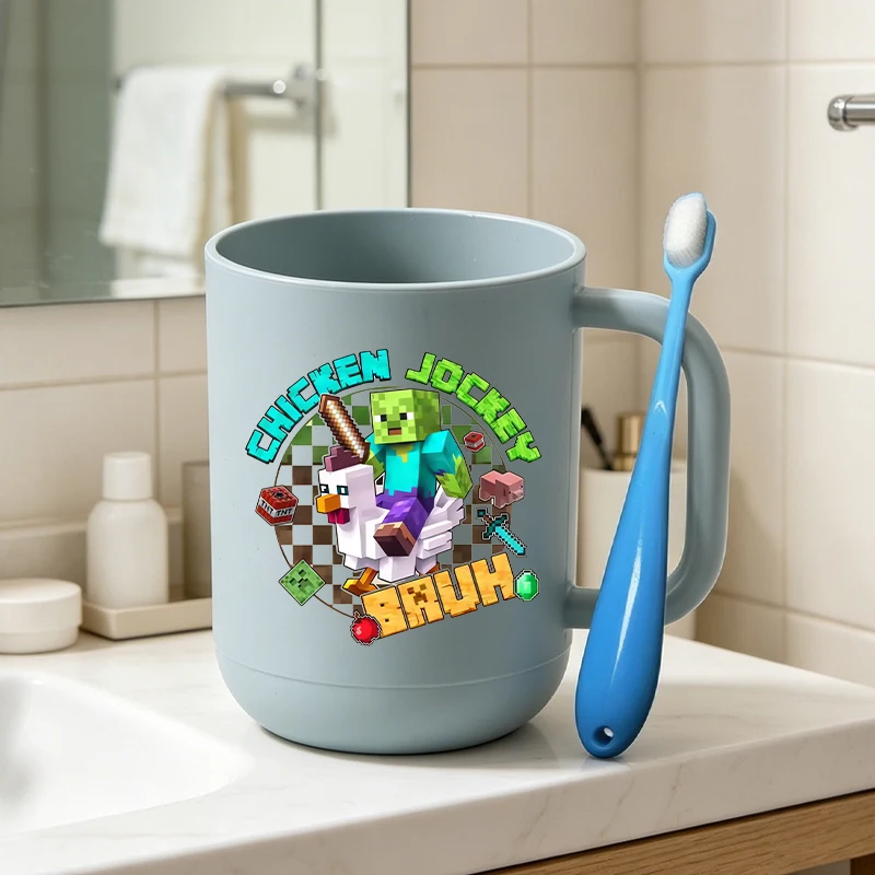Vaso enjuague bucal infantil de vidrio con dibujos de videojuegos - imagen 5