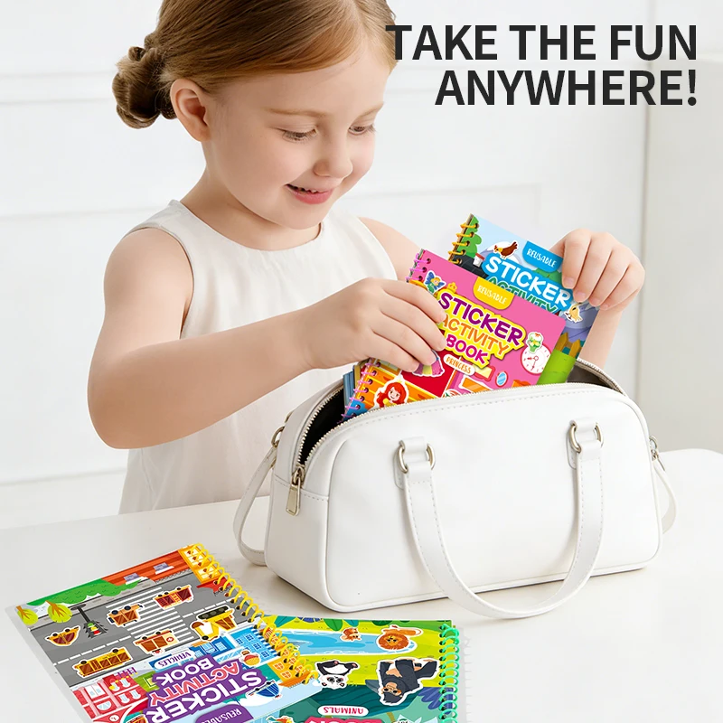 Libro de actividades silencioso con pegatinas de gelatina para niños - imagen 4