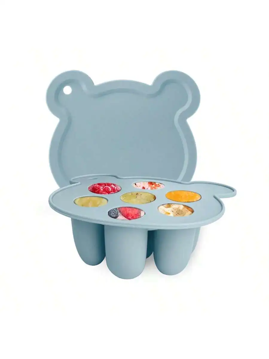 Bandeja de cubitos hielo oso silicona para bebés calidad alimentaria - imagen 3