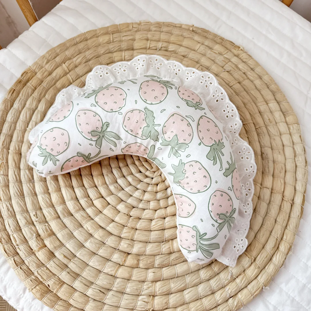 Almohada antideslizante de algodón nórdico con volantes para bebé - imagen 5