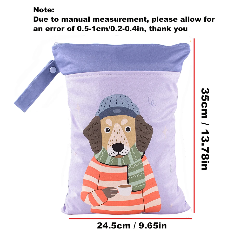 Bolsa para pañales bebé impermeable con doble cremallera húmeda seca - imagen 2