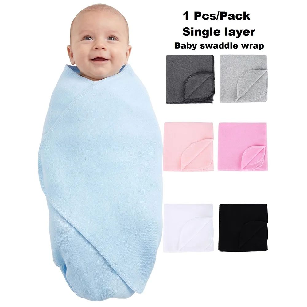 Manta envolvente suave de color sólido para bebé