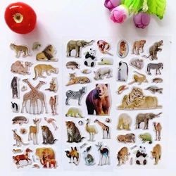 Pegatinas 3D kawaii de animales para cuadernos infantiles