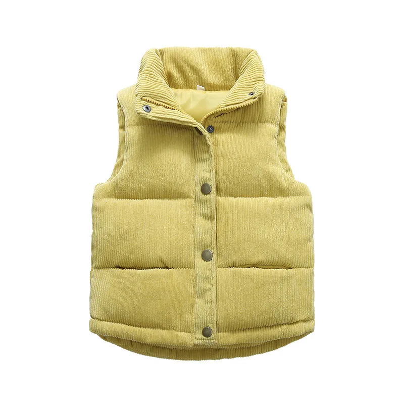 Chaleco de pana para niños – Abrigo de otoño e invierno - imagen 2